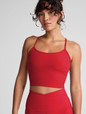 Beyond Yoga Red Racerback Crop Tank